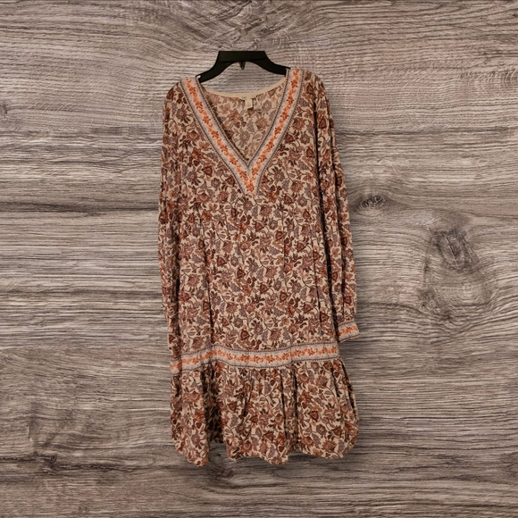 Cato Dresses & Skirts - Cato Floral V-Neck Long Sleeve Dress Size Large